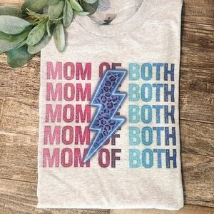 Mom of both shirt pink blue cute popular trending mama